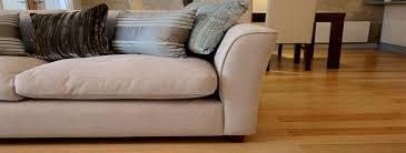 Cleaned couch on light hardwood floor